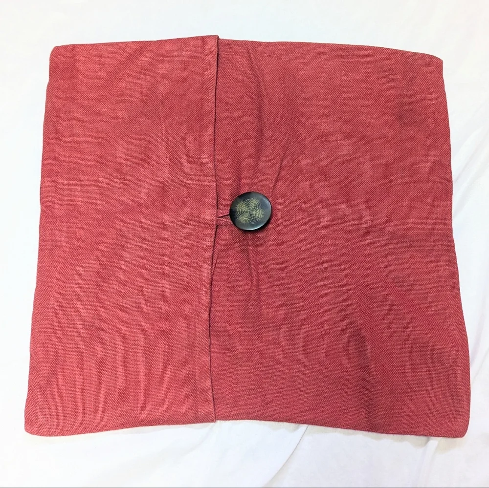 Pottery Barn 100% Linen Brick Red 18